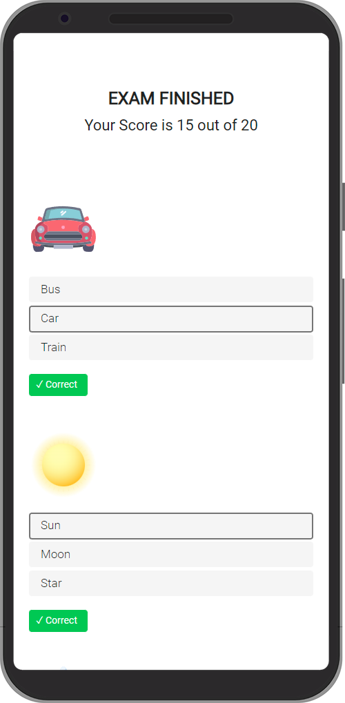English Vocabulary Exams